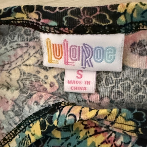 LuLaRoe Black and Multicolor Paisley Midi Dress - Picture 2 of 7